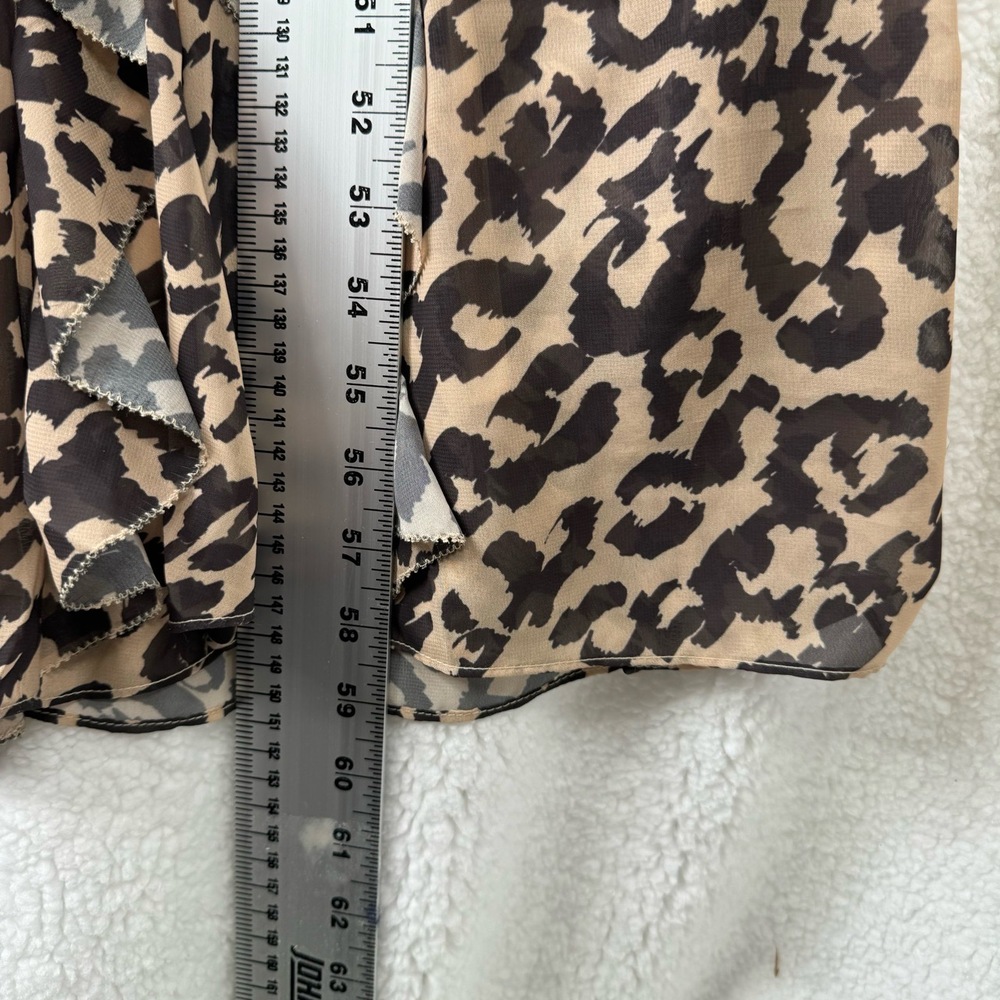 NWT Nicholas Kamila Ruffle Cowl Gown Leopard Print Ruffle Maxi Dress Sz 4 - Picture 5 of 15